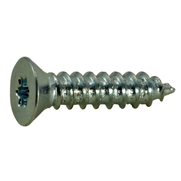 Midwest Fastener Sheet Metal Screw, #4 x 1/2 in, Zinc Plated Steel Flat Head Torx Drive, 45 PK 37005 - main